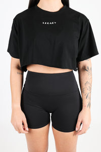 VITALITY CROP TEE - BLACK
