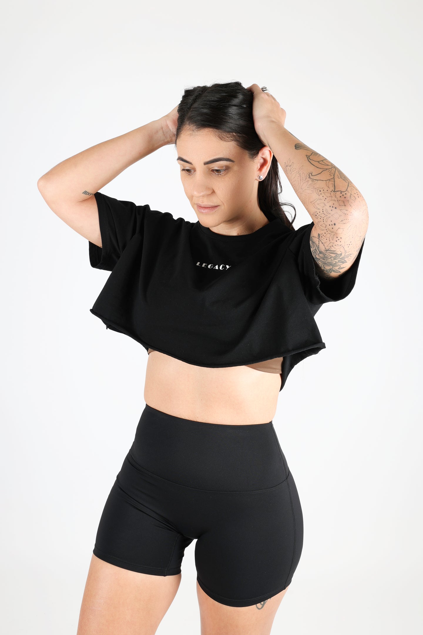VITALITY CROP TEE - BLACK
