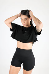 VITALITY CROP TEE - BLACK