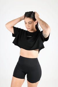 VITALITY CROP TEE - BLACK