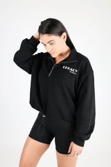QUARTER ZIP - BLACK