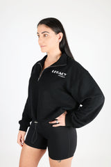 QUARTER ZIP - BLACK