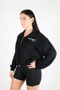 QUARTER ZIP - BLACK