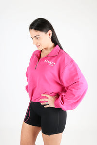 QUARTER ZIP - FUCHSIA