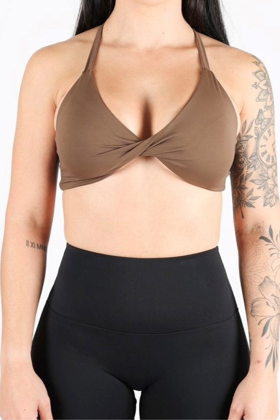 TWIST BRA - COFFEE