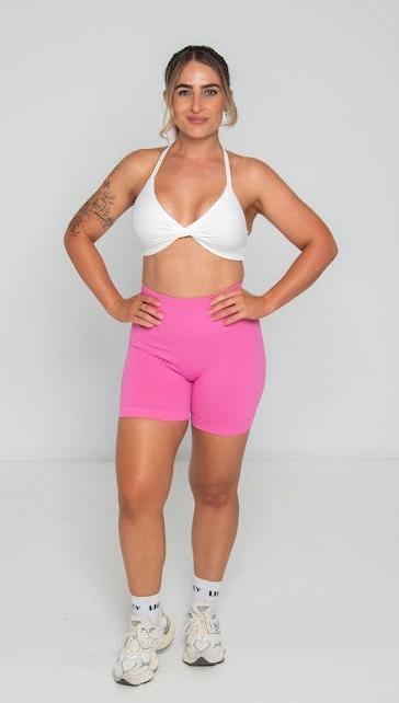 SEAMLESS SCRUNCH SHORTS - PINK