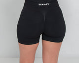 SEAMLESS SCRUNCH SHORTS - BLACK