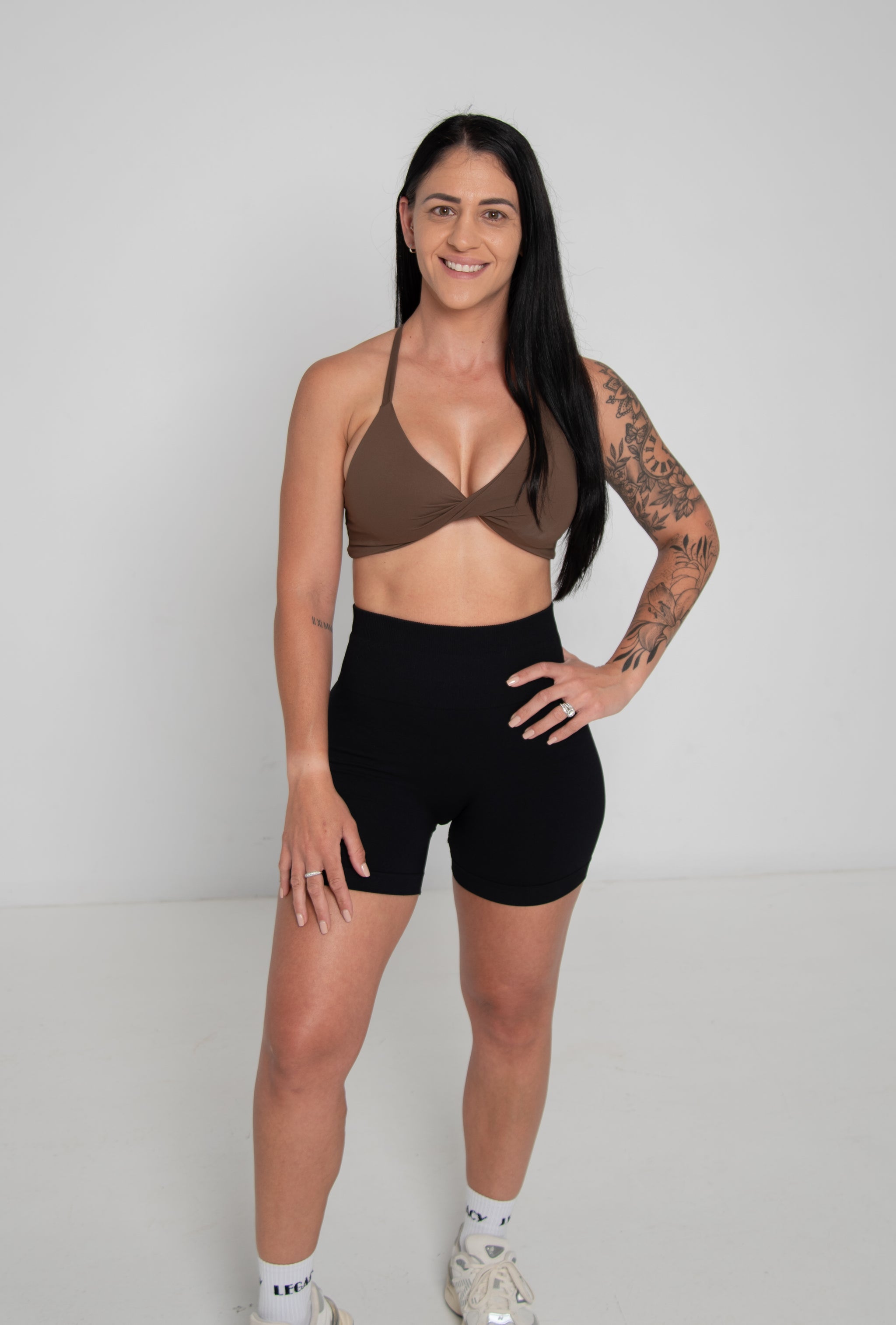 TWIST BRA - COFFEE