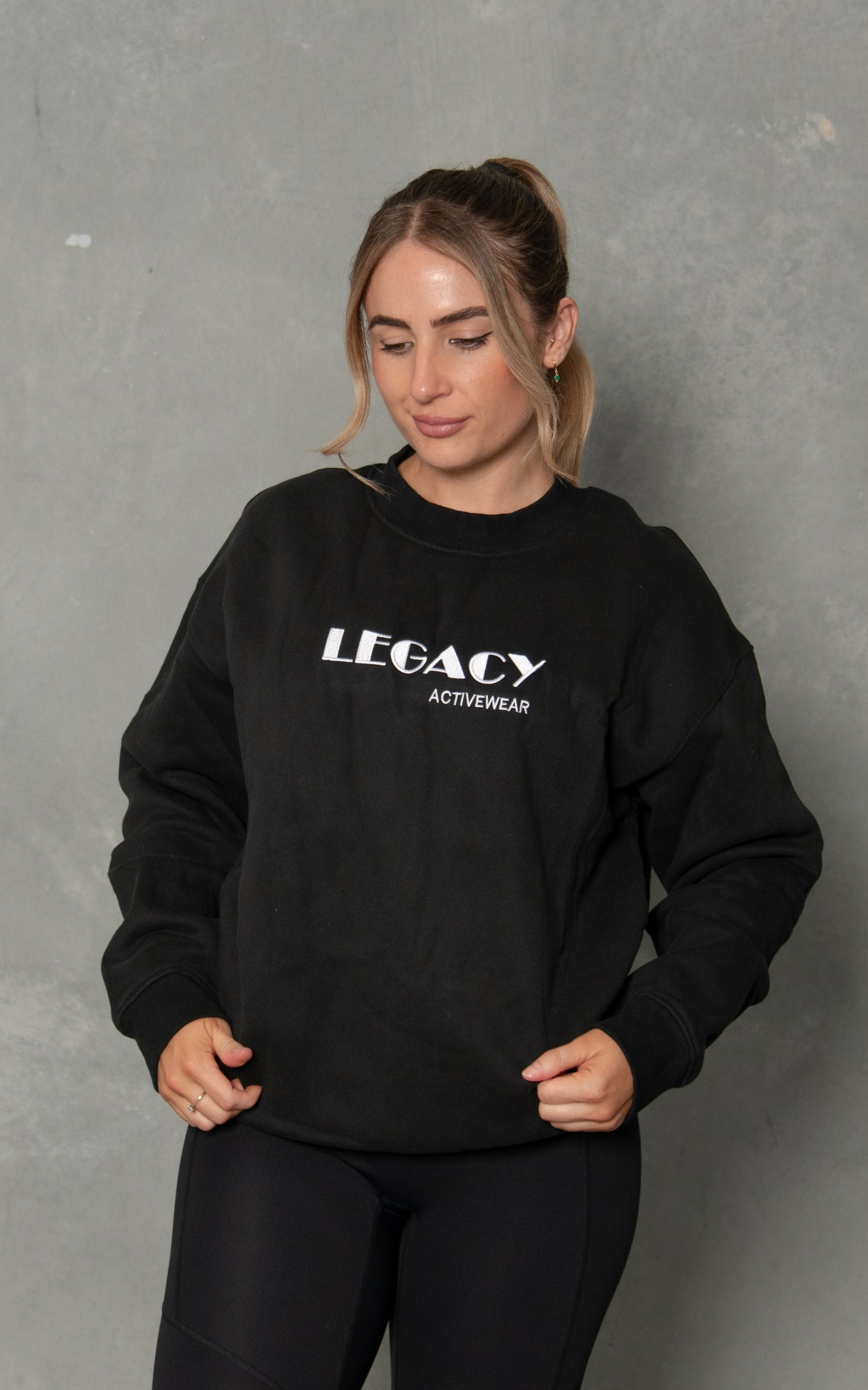 CREW JUMPER - BLACK